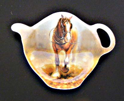 teaspoon or teabag holder heavy horse design